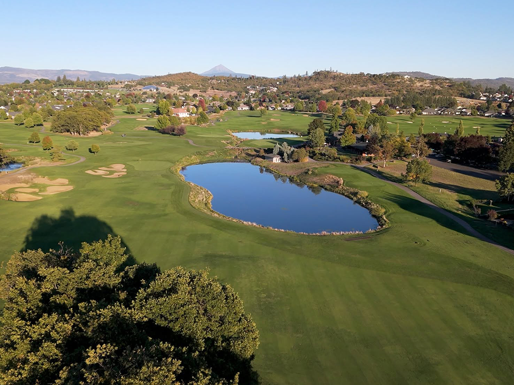Aerial view of clubhouse